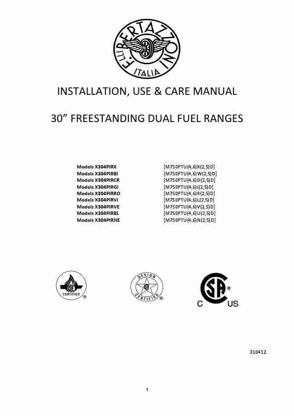 Bertazzoni Convection Oven X304PIRBL-page_pdf